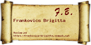 Frankovics Brigitta névjegykártya
